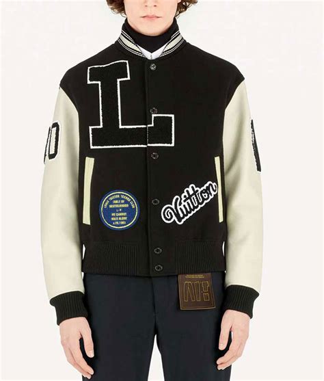 lv herren jacke|louis vuitton varsity jacket black.